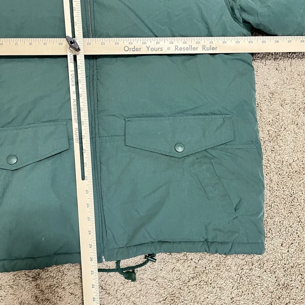 Vintage Eddie Bauer Goose Down Puffer Jacket L Men's Green Outdoor Hiking Ski